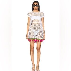 My Beachy Side Aria Crochet Mini Dress